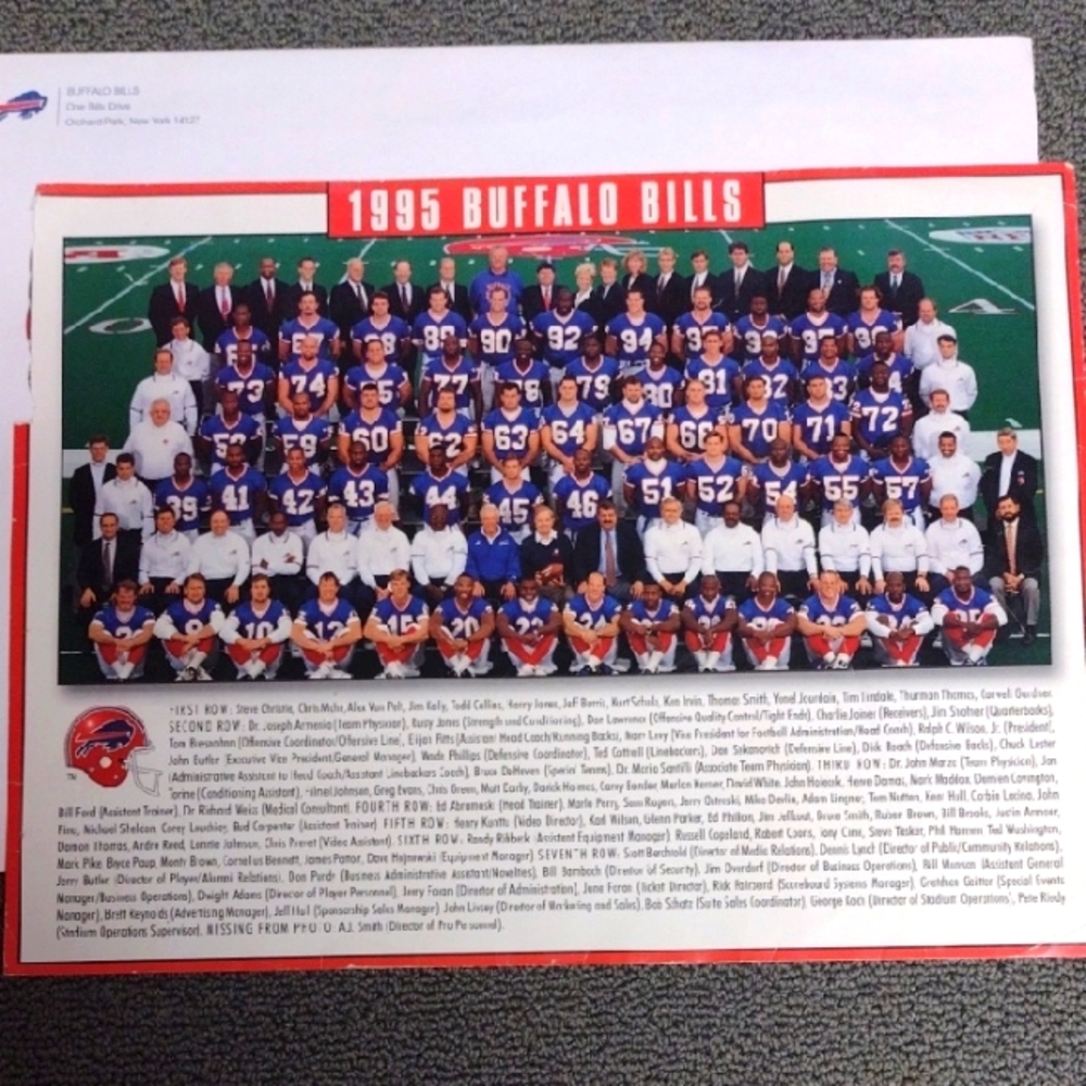 1995 Buffalo Bills Team Photo